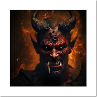 Terrible devil in red Posters and Art
